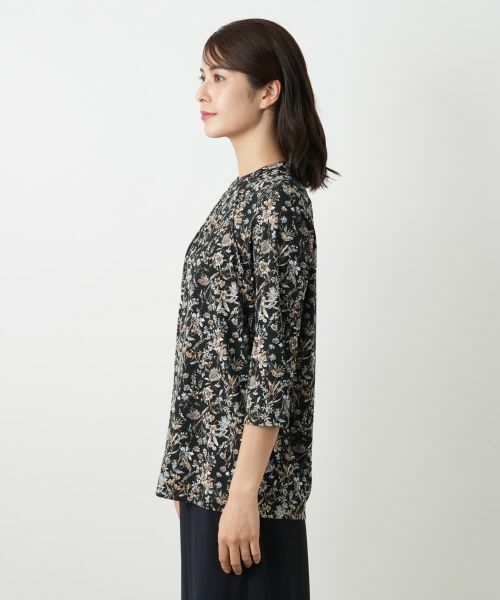 Leilian / レリアン カットソー | プリントバンドカラーブラウス【Leilian WHITE LABEL】 | 詳細11