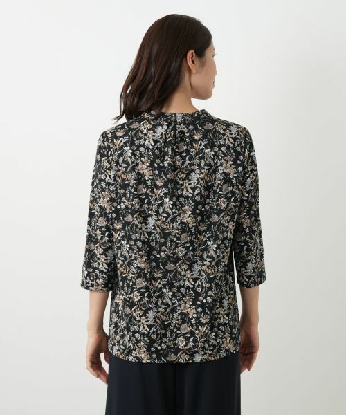 Leilian / レリアン カットソー | プリントバンドカラーブラウス【Leilian WHITE LABEL】 | 詳細12