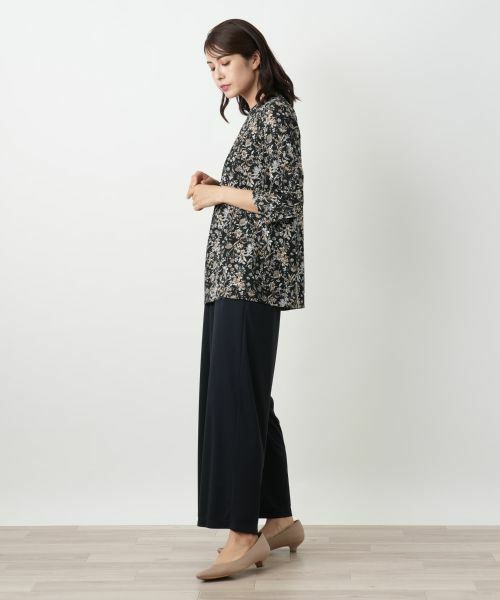 Leilian / レリアン カットソー | プリントバンドカラーブラウス【Leilian WHITE LABEL】 | 詳細8