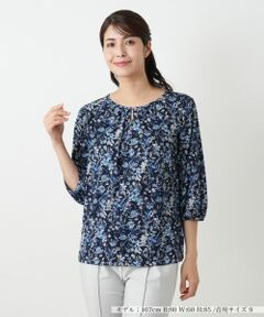 美品　レリアン　ホワイトレーベル　可愛いくすみブルー半袖トップス 13プラス Leilian / レリアン（条件：Leilian WHITE LABEL