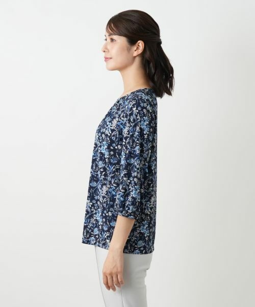 Leilian / レリアン カットソー | プリントフレアブラウス【Leilian WHITE LABEL】 | 詳細11