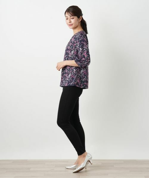 Leilian / レリアン カットソー | プリントフレアブラウス【Leilian WHITE LABEL】 | 詳細2