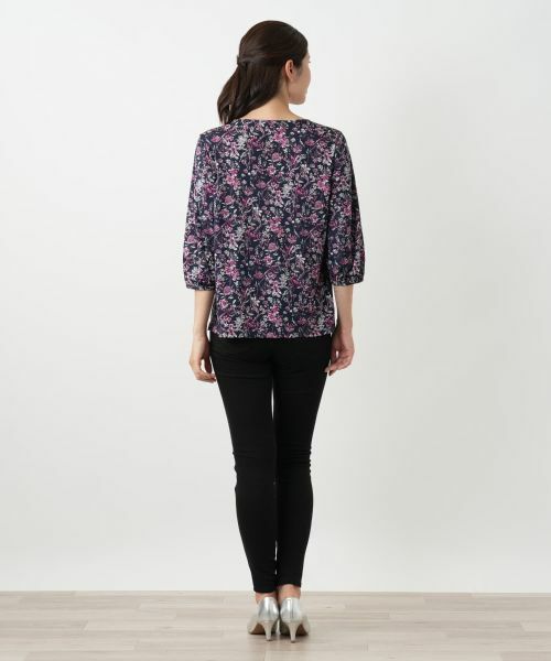 Leilian / レリアン カットソー | プリントフレアブラウス【Leilian WHITE LABEL】 | 詳細3