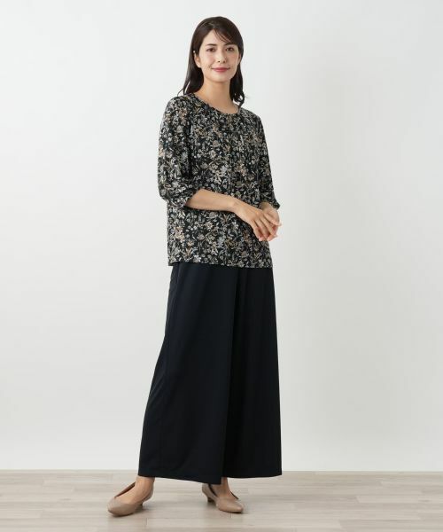 Leilian / レリアン カットソー | プリントフレアブラウス【Leilian WHITE LABEL】 | 詳細4