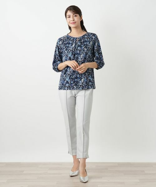 Leilian / レリアン カットソー | プリントフレアブラウス【Leilian WHITE LABEL】 | 詳細7