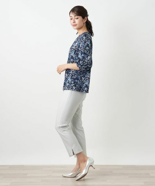 Leilian / レリアン カットソー | プリントフレアブラウス【Leilian WHITE LABEL】 | 詳細8