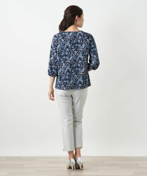 Leilian / レリアン カットソー | プリントフレアブラウス【Leilian WHITE LABEL】 | 詳細9