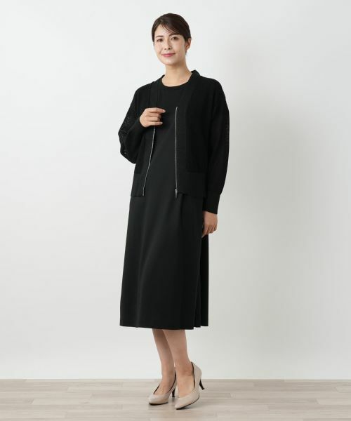 Leilian / レリアン カーディガン・ボレロ | ジップカーディガン【Leilian WHITE LABEL】 | 詳細1