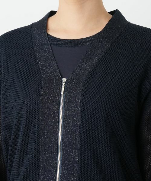 Leilian / レリアン カーディガン・ボレロ | ジップカーディガン【Leilian WHITE LABEL】 | 詳細10