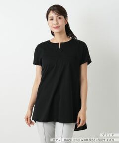 Leilian / レリアン シャツ・ブラウス | バック切替キーネックブラウス