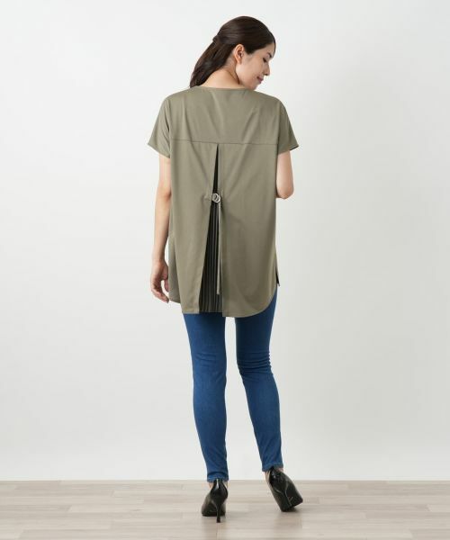 Leilian / レリアン シャツ・ブラウス | バック切替キーネックブラウス | 詳細3