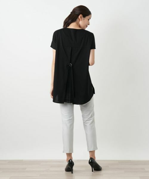Leilian / レリアン シャツ・ブラウス | バック切替キーネックブラウス | 詳細6