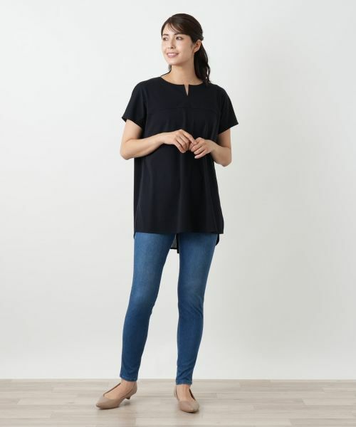 Leilian / レリアン シャツ・ブラウス | バック切替キーネックブラウス | 詳細7