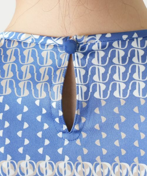 Leilian / レリアン ドレス | 幾何学柄フレアワンピース【ROCHAS Premiere】 | 詳細14