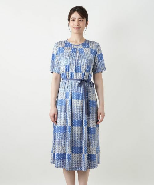 Leilian / レリアン ドレス | 幾何学柄フレアワンピース【ROCHAS Premiere】 | 詳細8