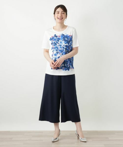 Leilian / レリアン Tシャツ | プリントカットソー【ROCHAS Premiere】 | 詳細1