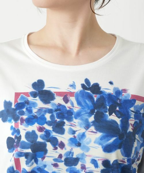 Leilian / レリアン Tシャツ | プリントカットソー【ROCHAS Premiere】 | 詳細7