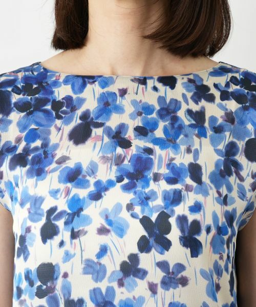 Leilian / レリアン シャツ・ブラウス | プリント切替ブラウス【ROCHAS Premiere】 | 詳細7