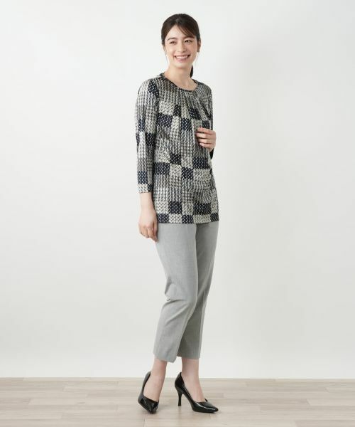 Leilian / レリアン カットソー | プリントカットソー【ROCHAS Premiere】 | 詳細1