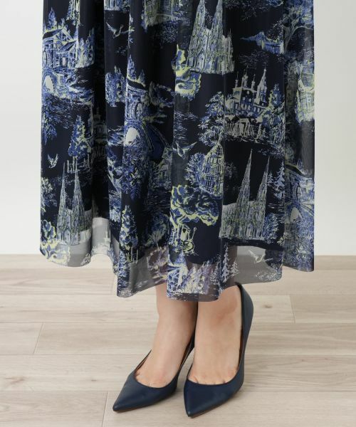 Leilian / レリアン ドレス | プリントフレアワンピース | 詳細13