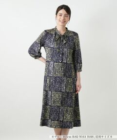 Leilian / レリアン ドレス | プリントボウタイワンピース【ROCHAS Premiere】