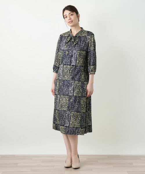 Leilian / レリアン ドレス | プリントボウタイワンピース【ROCHAS Premiere】 | 詳細1