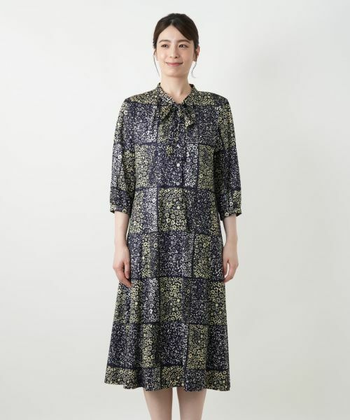 Leilian / レリアン ドレス | プリントボウタイワンピース【ROCHAS Premiere】 | 詳細4