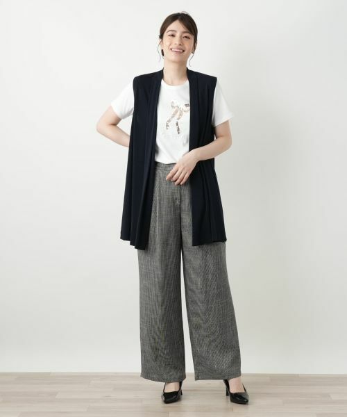 Leilian / レリアン テーラードジャケット | ロングベスト【ROCHAS Premiere】 | 詳細1