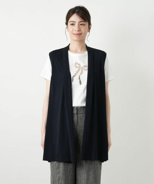 Leilian / レリアン テーラードジャケット | ロングベスト【ROCHAS Premiere】 | 詳細4