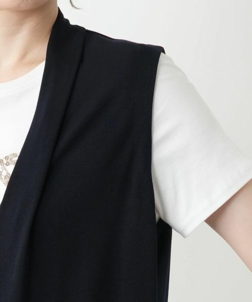 Leilian / レリアン テーラードジャケット | ロングベスト【ROCHAS Premiere】 | 詳細9