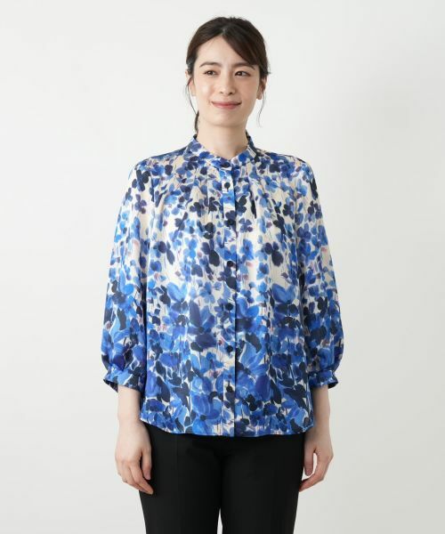 Leilian / レリアン シャツ・ブラウス | プリントブラウス【ROCHAS Premiere】 | 詳細4