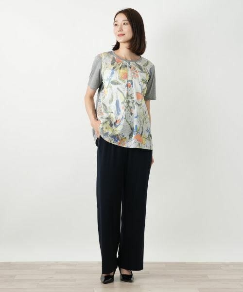 Leilian / レリアン その他パンツ | ストレッチワイドパンツ【ROCHAS Premiere】 | 詳細1