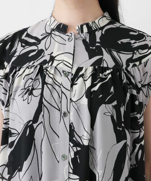 Leilian / レリアン シャツ・ブラウス | 洗えるプリントチュニックブラウス | 詳細11