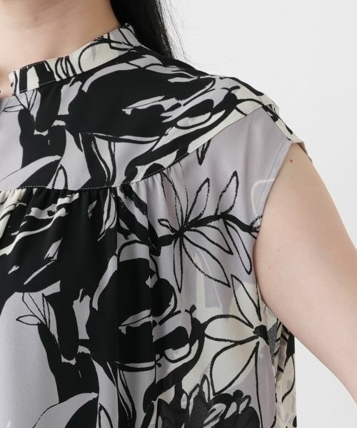 Leilian / レリアン シャツ・ブラウス | 洗えるプリントチュニックブラウス | 詳細13