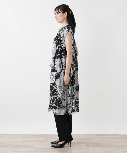 Leilian / レリアン シャツ・ブラウス | 洗えるプリントチュニックブラウス | 詳細6