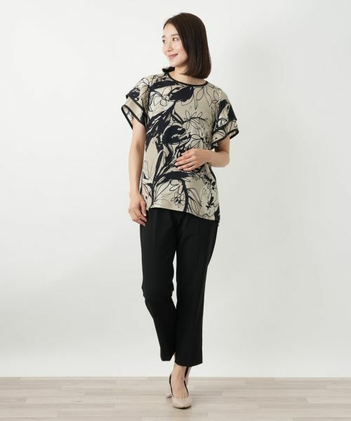 Leilian / レリアン シャツ・ブラウス | ティアードスリーブプリントブラウス | 詳細1