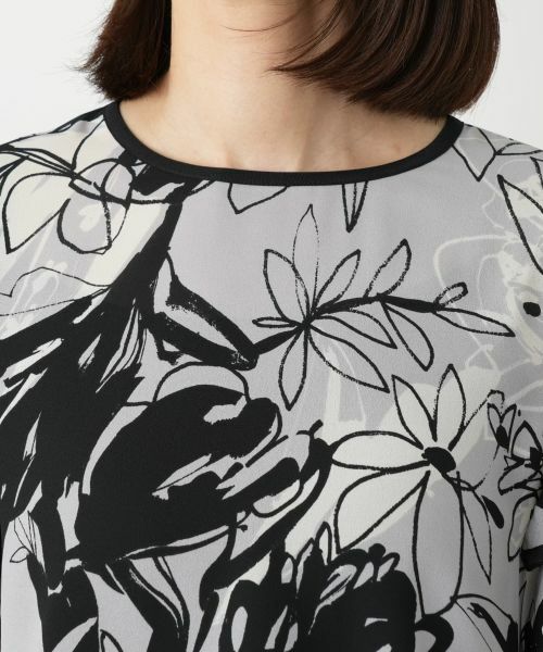 Leilian / レリアン シャツ・ブラウス | ティアードスリーブプリントブラウス | 詳細10