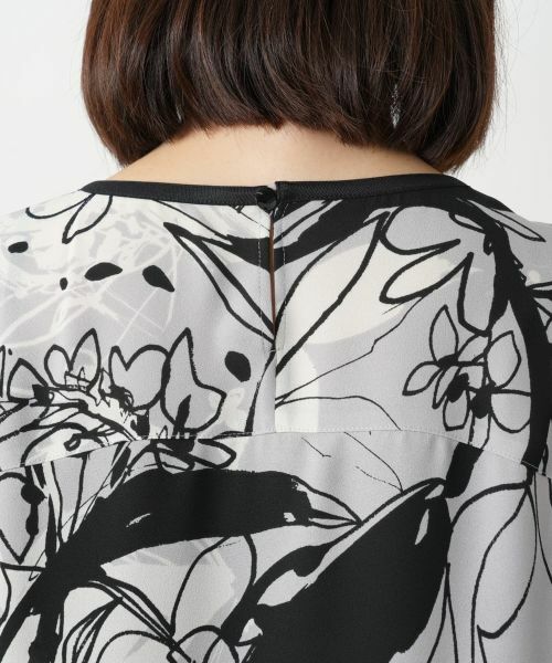 Leilian / レリアン シャツ・ブラウス | ティアードスリーブプリントブラウス | 詳細11