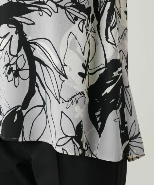 Leilian / レリアン シャツ・ブラウス | ティアードスリーブプリントブラウス | 詳細13