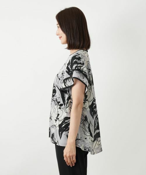 Leilian / レリアン シャツ・ブラウス | ティアードスリーブプリントブラウス | 詳細8