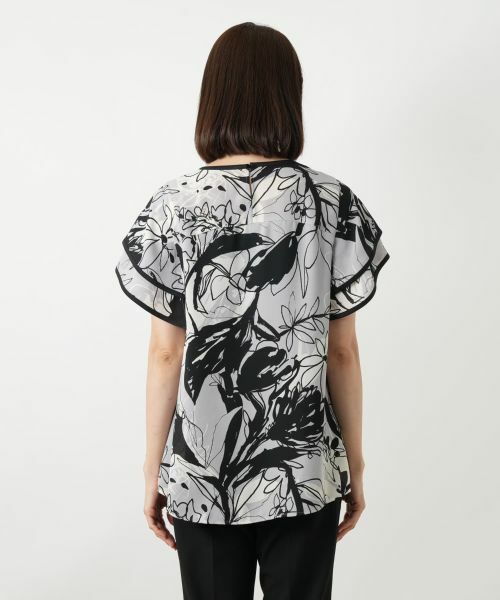 Leilian / レリアン シャツ・ブラウス | ティアードスリーブプリントブラウス | 詳細9