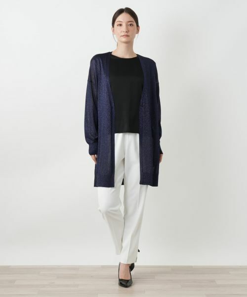 Leilian / レリアン カーディガン・ボレロ | ラメロングカーディガン | 詳細1