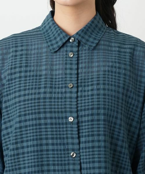 Leilian / レリアン シャツ・ブラウス | シアーチェックブラウス【Leilian WHITE LABEL】 | 詳細13