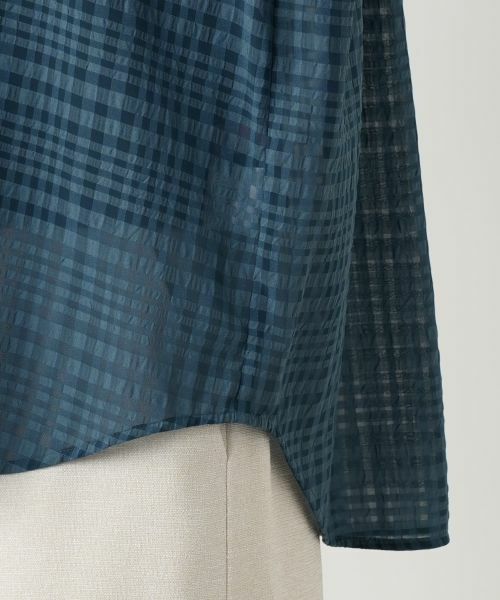 Leilian / レリアン シャツ・ブラウス | シアーチェックブラウス【Leilian WHITE LABEL】 | 詳細16