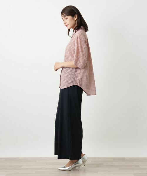 新品 Leilian レリアン シースルー リネン シャツ トップス ブラウス Leilian / レリアン （レディース） シャツ・ブラウス