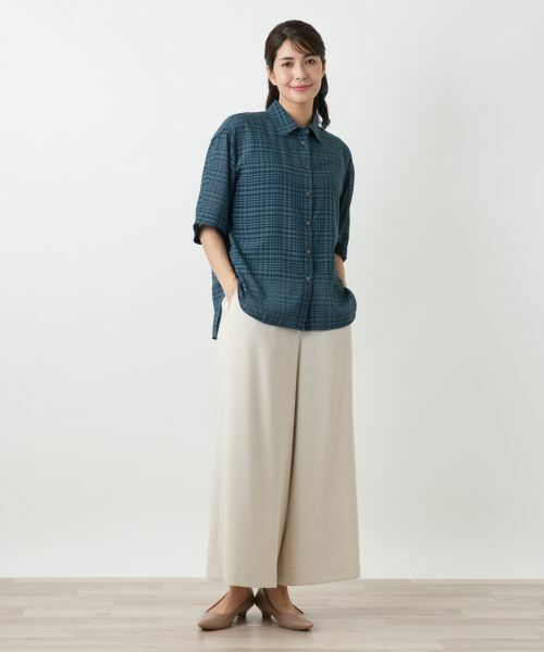 Leilian / レリアン シャツ・ブラウス | シアーチェックブラウス【Leilian WHITE LABEL】 | 詳細7