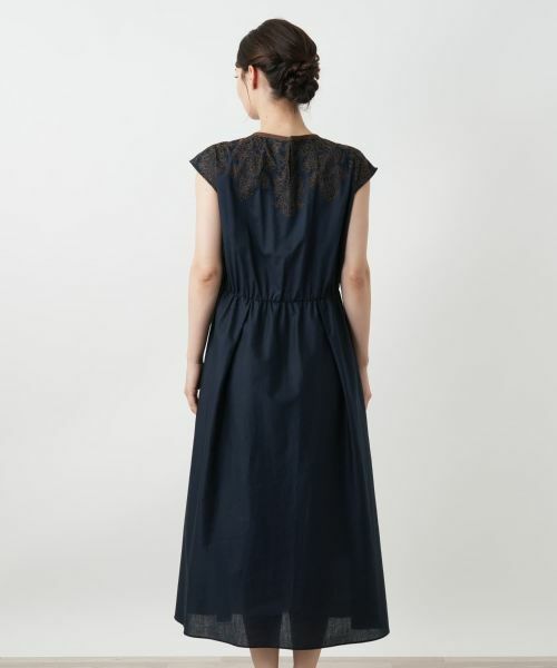 Leilian / レリアン ドレス | 刺繍フレンチスリーブワンピース | 詳細10