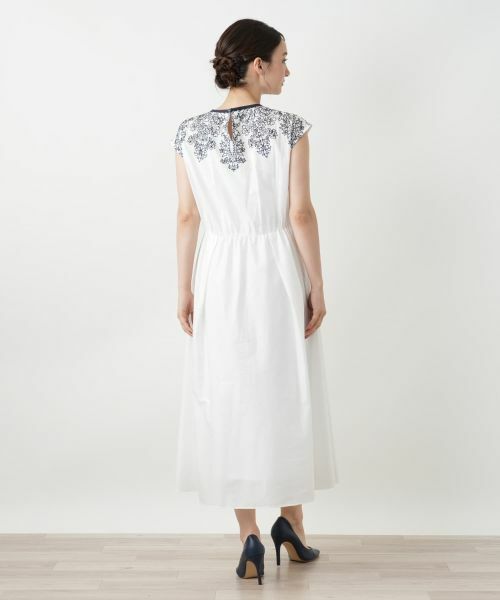 Leilian / レリアン ドレス | 刺繍フレンチスリーブワンピース | 詳細3