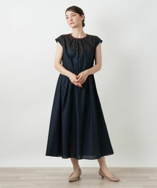Leilian / レリアン ドレス | 刺繍フレンチスリーブワンピース | 詳細5