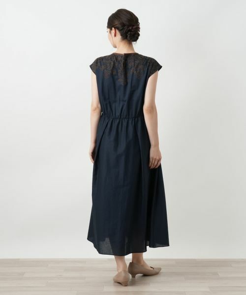 Leilian / レリアン ドレス | 刺繍フレンチスリーブワンピース | 詳細7